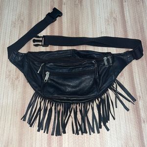 Fringe Faux Leather Fanny Pack